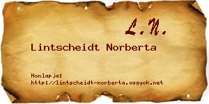 Lintscheidt Norberta névjegykártya